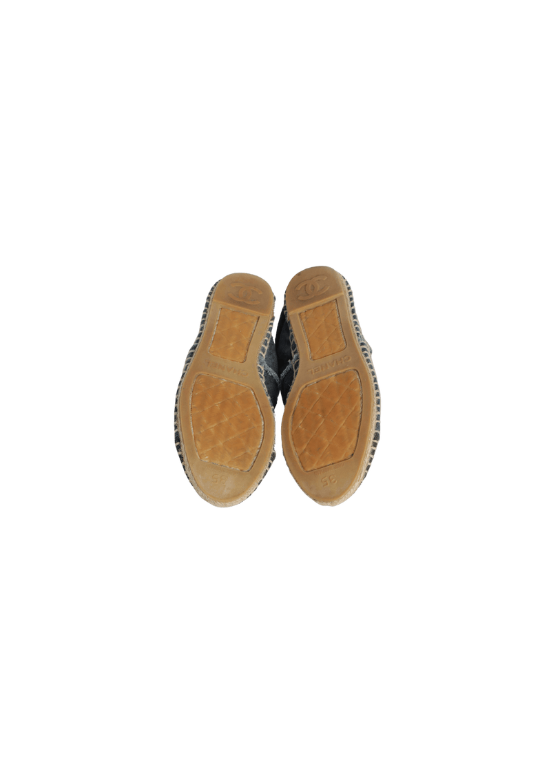 DENIM INTERLOCKING CC LOGO ESPADRILLES 33