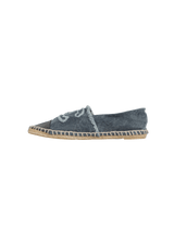 DENIM INTERLOCKING CC LOGO ESPADRILLES 33