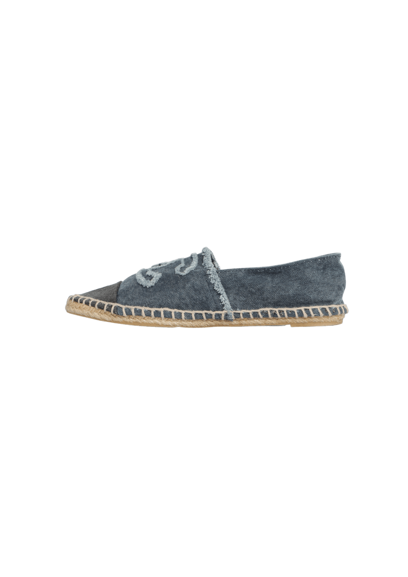 DENIM INTERLOCKING CC LOGO ESPADRILLES 33