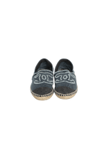 DENIM INTERLOCKING CC LOGO ESPADRILLES 33