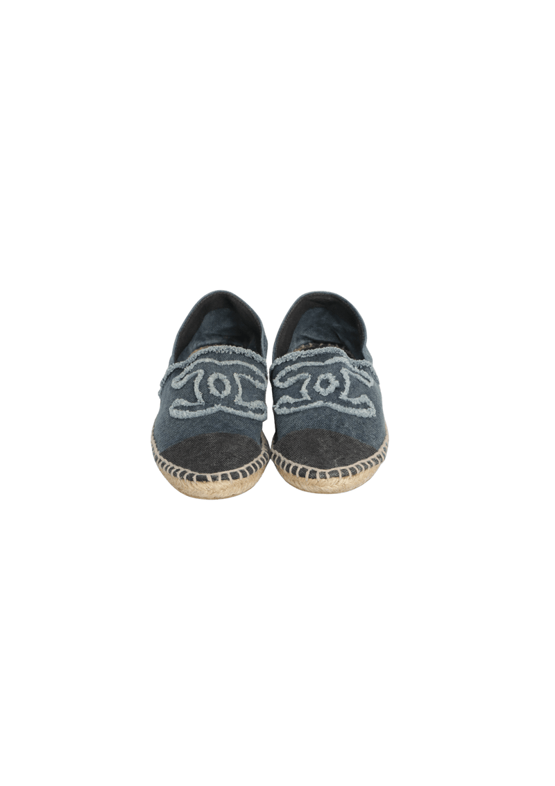 DENIM INTERLOCKING CC LOGO ESPADRILLES 33