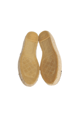 INTERLOCKING CC LOGO LEATHER ESPADRILLES 35