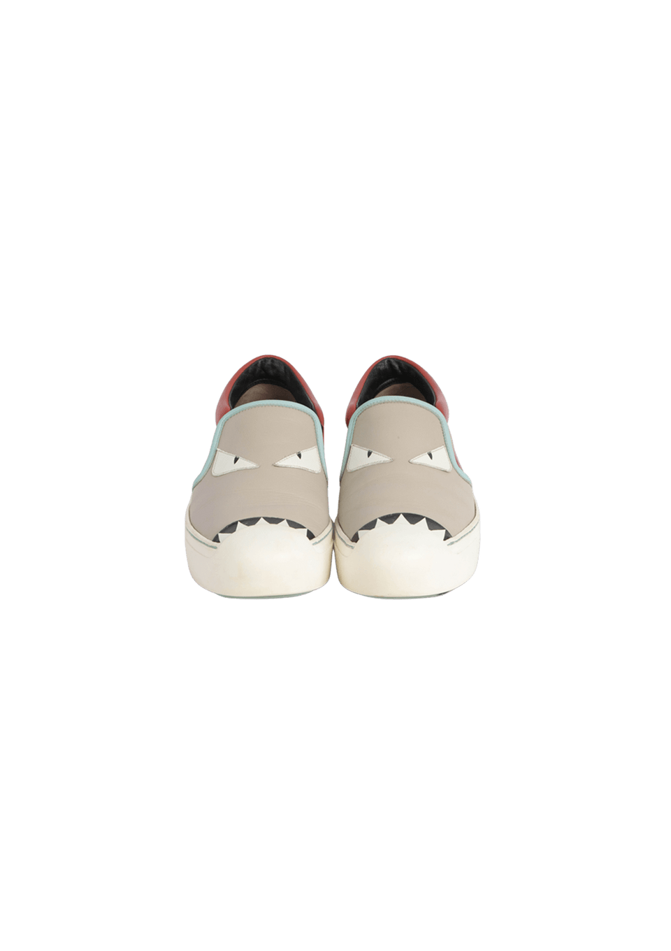 SAPATO FENDI MONSTER SLIP ON 39.5 CINZA ORIGINAL – Gringa