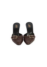 LEATHER MULES 36.5