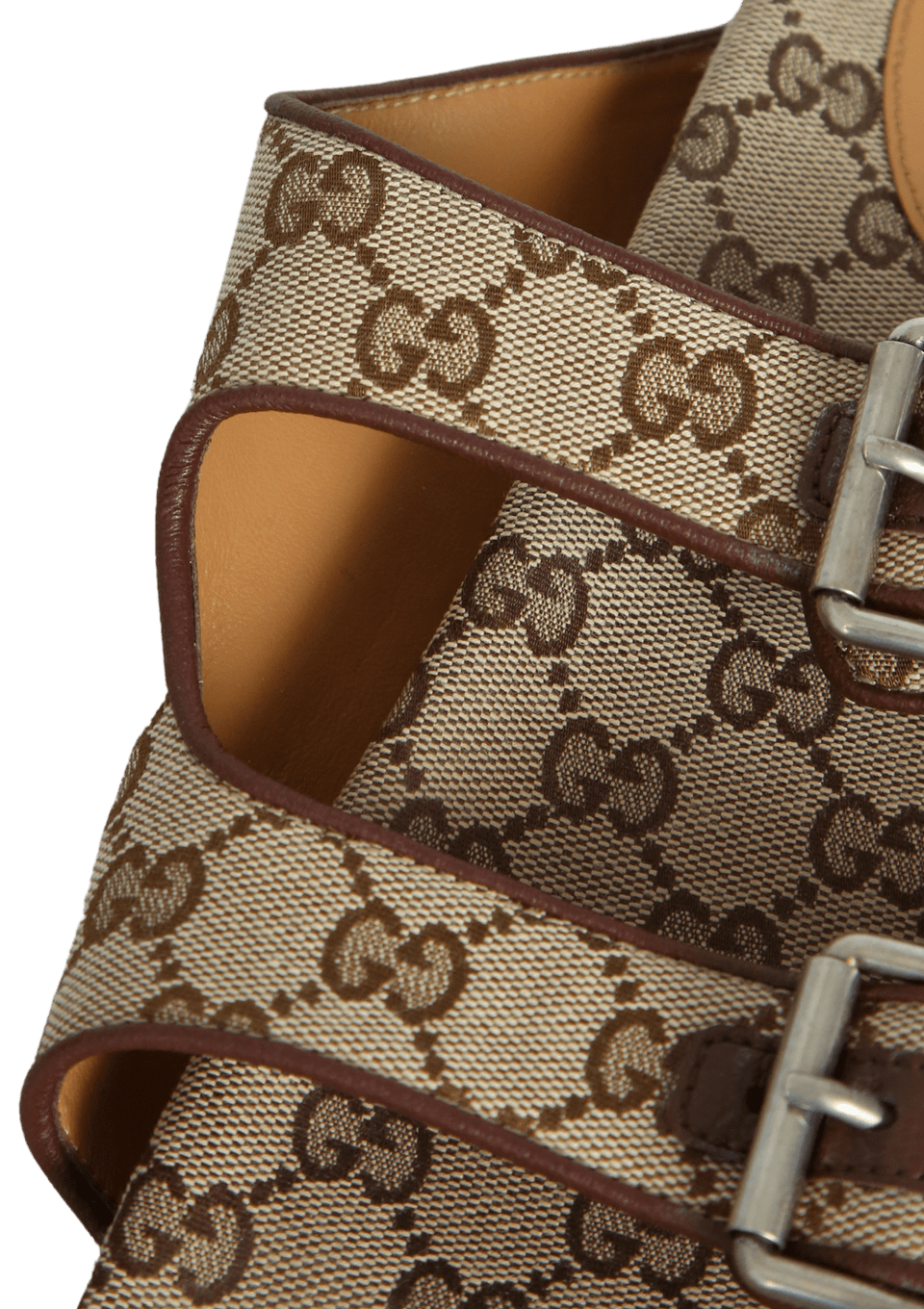 SAPATO GUCCI GG CANVAS LAVAREDO SANDALS BEGE 45.5 ORIGINAL – Gringa