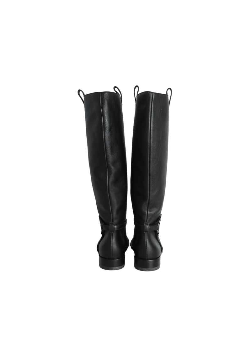 INTERLOCKING G KNEE HIGH LEATHER BOOTS 36