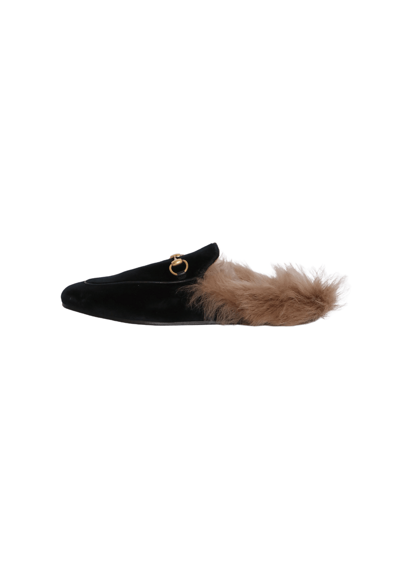 VELVET AND FUR PRINCETOWN MULES 37