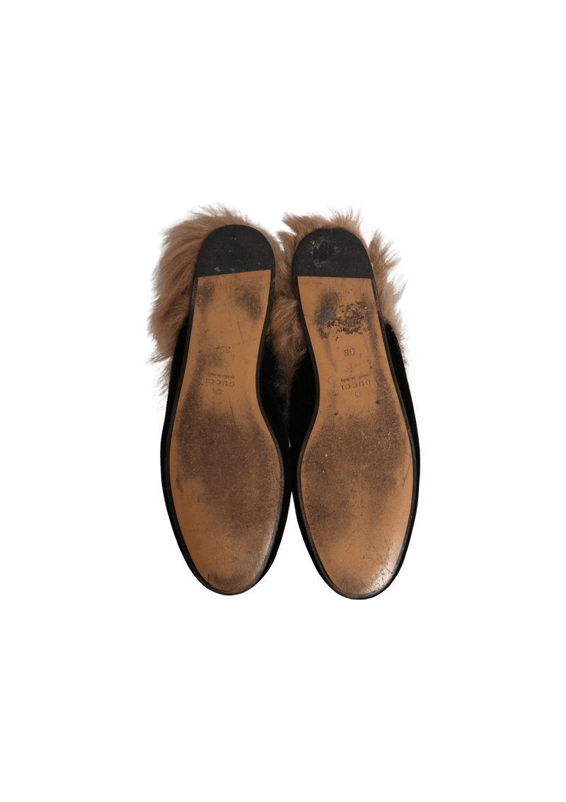 VELVET AND FUR PRINCETOWN MULES 37