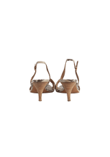 OTTOMANE PYTHON SLINGBACK SANDALS 37