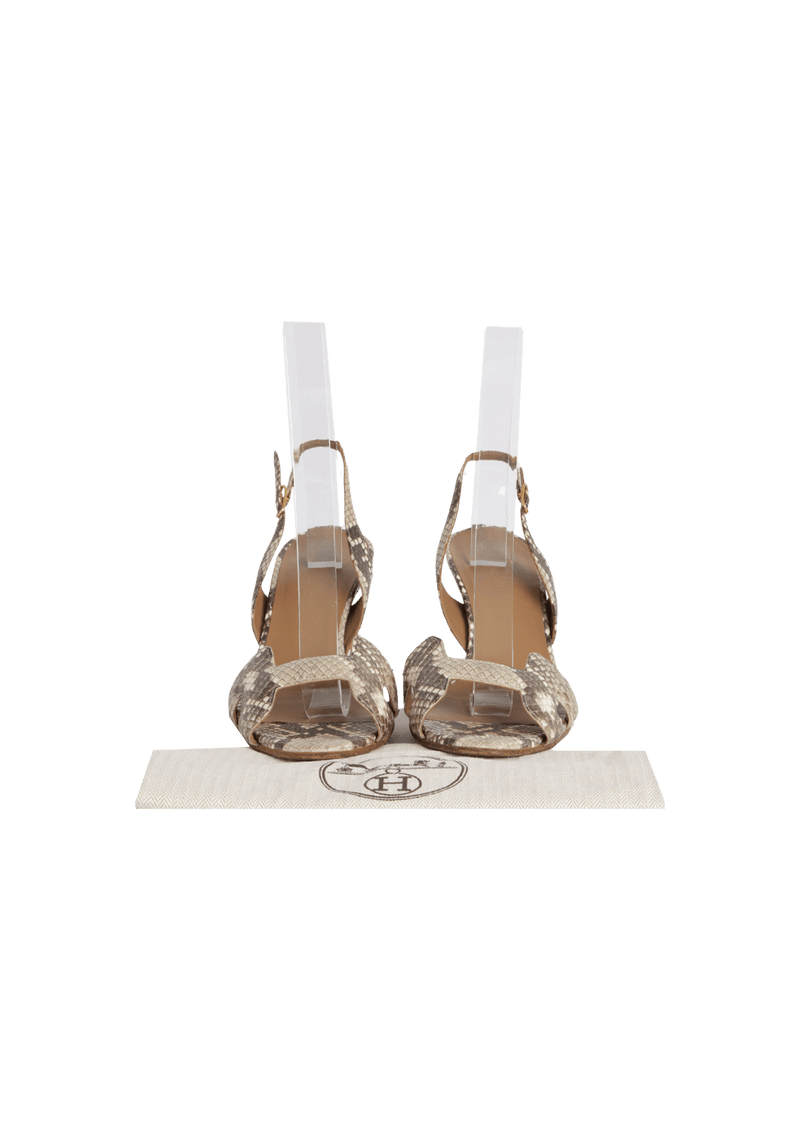 OTTOMANE PYTHON SLINGBACK SANDALS 37