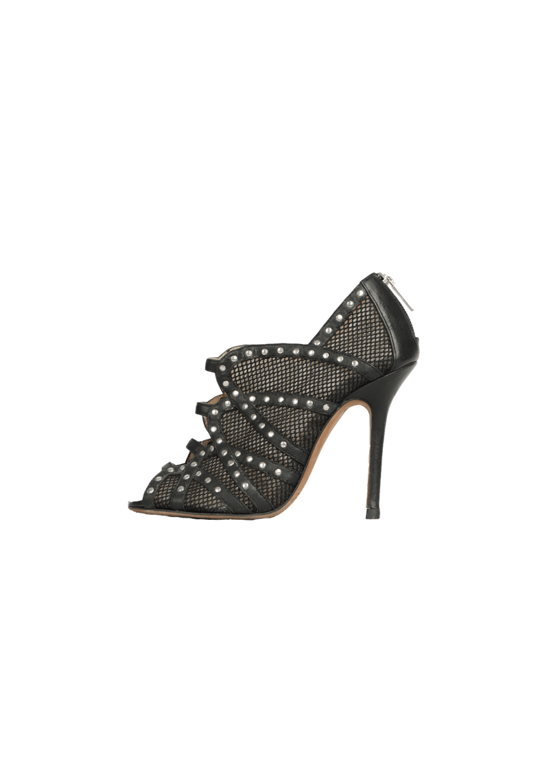 LEATHER STUDDED PUMPS 32.5