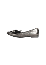 LEATHER CRYSTAL EMBELLISHMENTS LOAFERS 32
