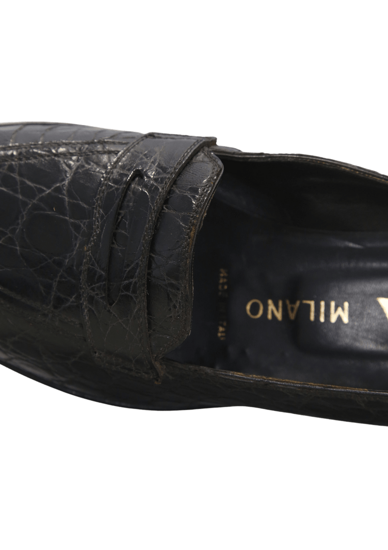 CROCODILE PENNY LOAFERS 36