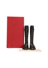 ATELIER 03 ROSE EDITION RUBBER TALL RAIN BOOTS 40