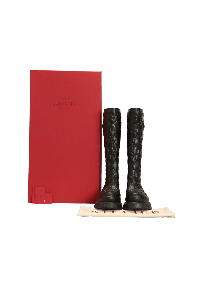 ATELIER 03 ROSE EDITION RUBBER TALL RAIN BOOTS 40