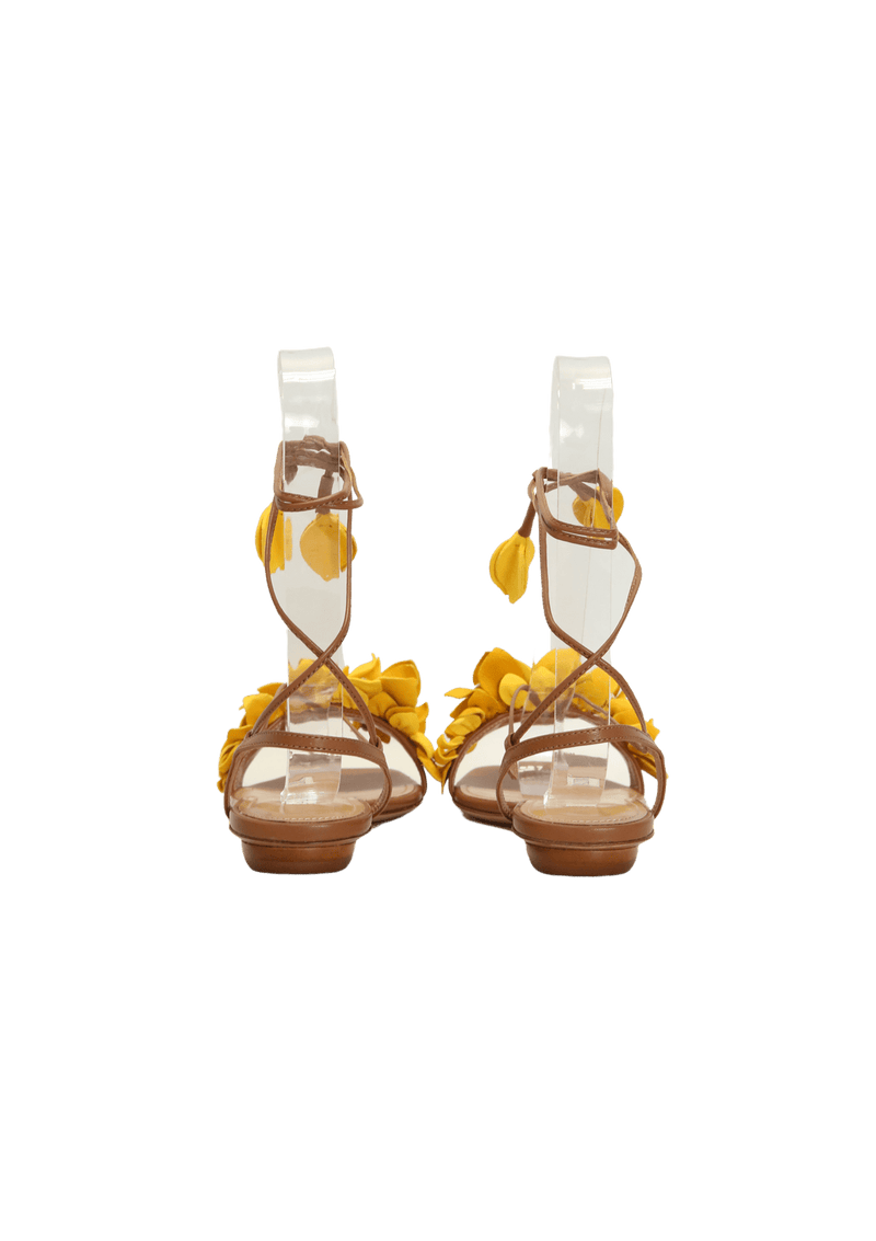 LACED BOUGAINVILLEA FLAT SANDALS 35