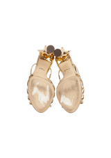 PEARL LEATHER SANDALS  35