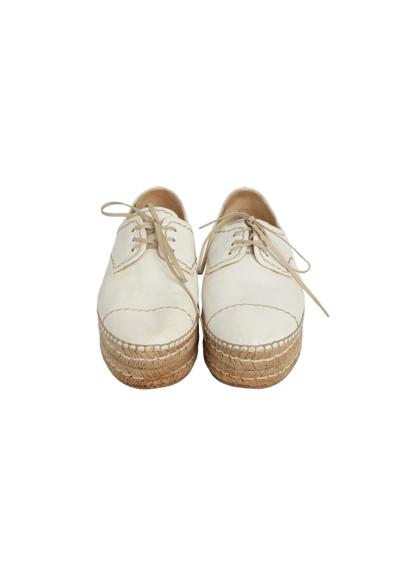 LEATHER ESPADRILLES 34