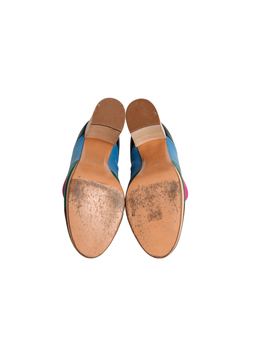 MULTICOLOR LAMBSKIN TRIPE "BO-Y-CH" BOOTS 34