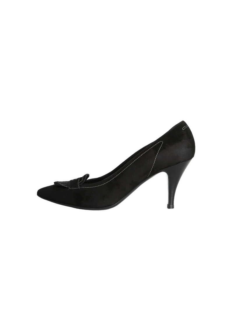 SUEDE CC PUMPS 38.5