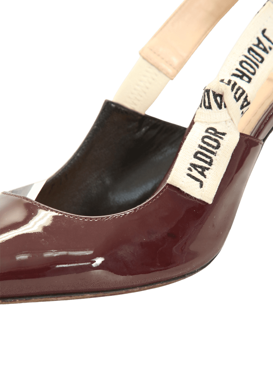 SCARPIN CHRISTIAN DIOR VERNIS J'ADIOR SLINGBACK PUMPS VINHO 36