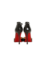 PATENT ANKLE STRAP PUMPS 36