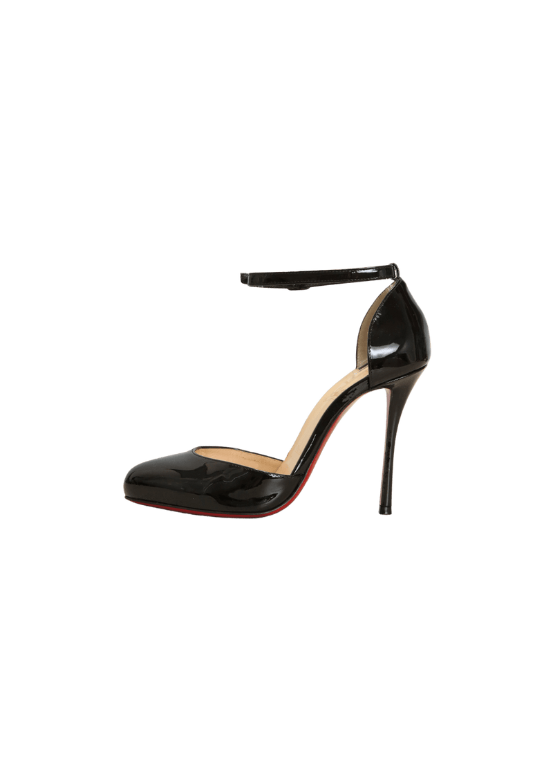 PATENT ANKLE STRAP PUMPS 36