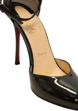 PATENT ANKLE STRAP PUMPS 36