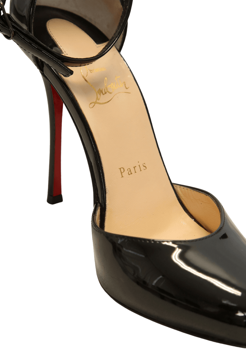 PATENT ANKLE STRAP PUMPS 36