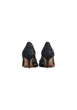 LACE PATTERN CRYSTAL PUMPS 34.5