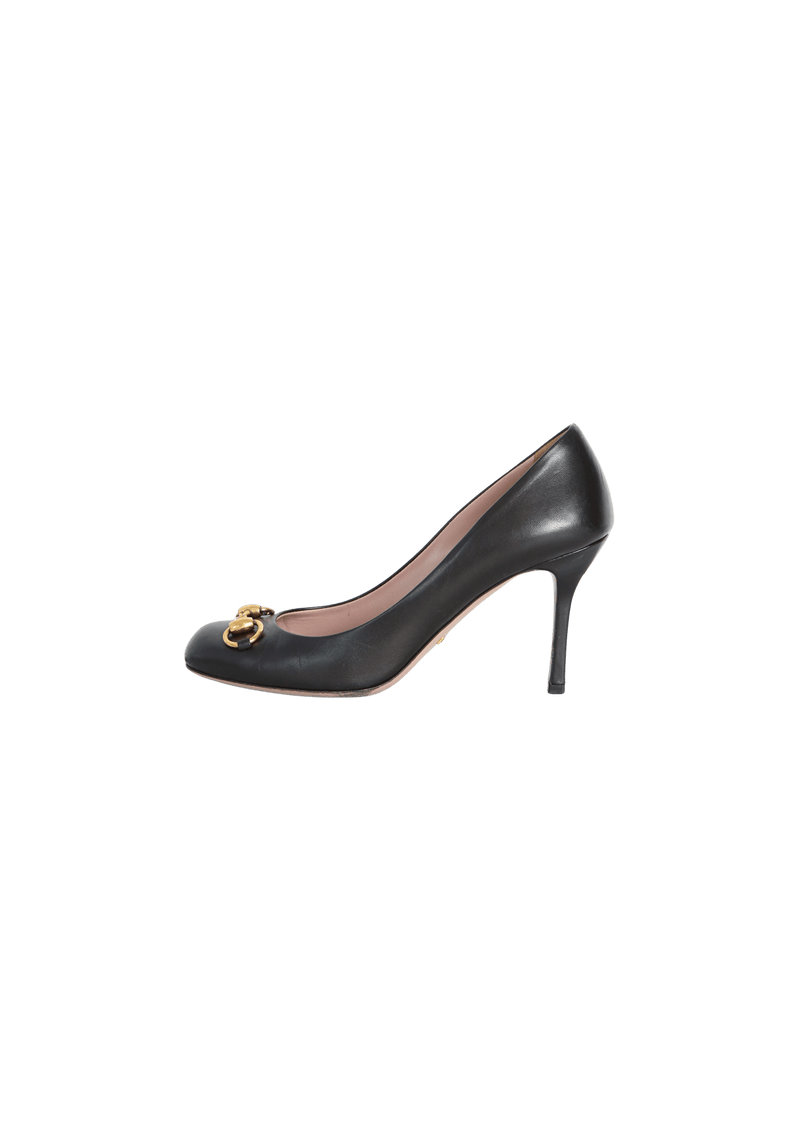 HORSEBIT SQUARE TOE PUMPS 37.5