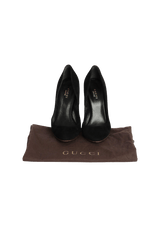 SUEDE HORSEBIT PUMPS 36