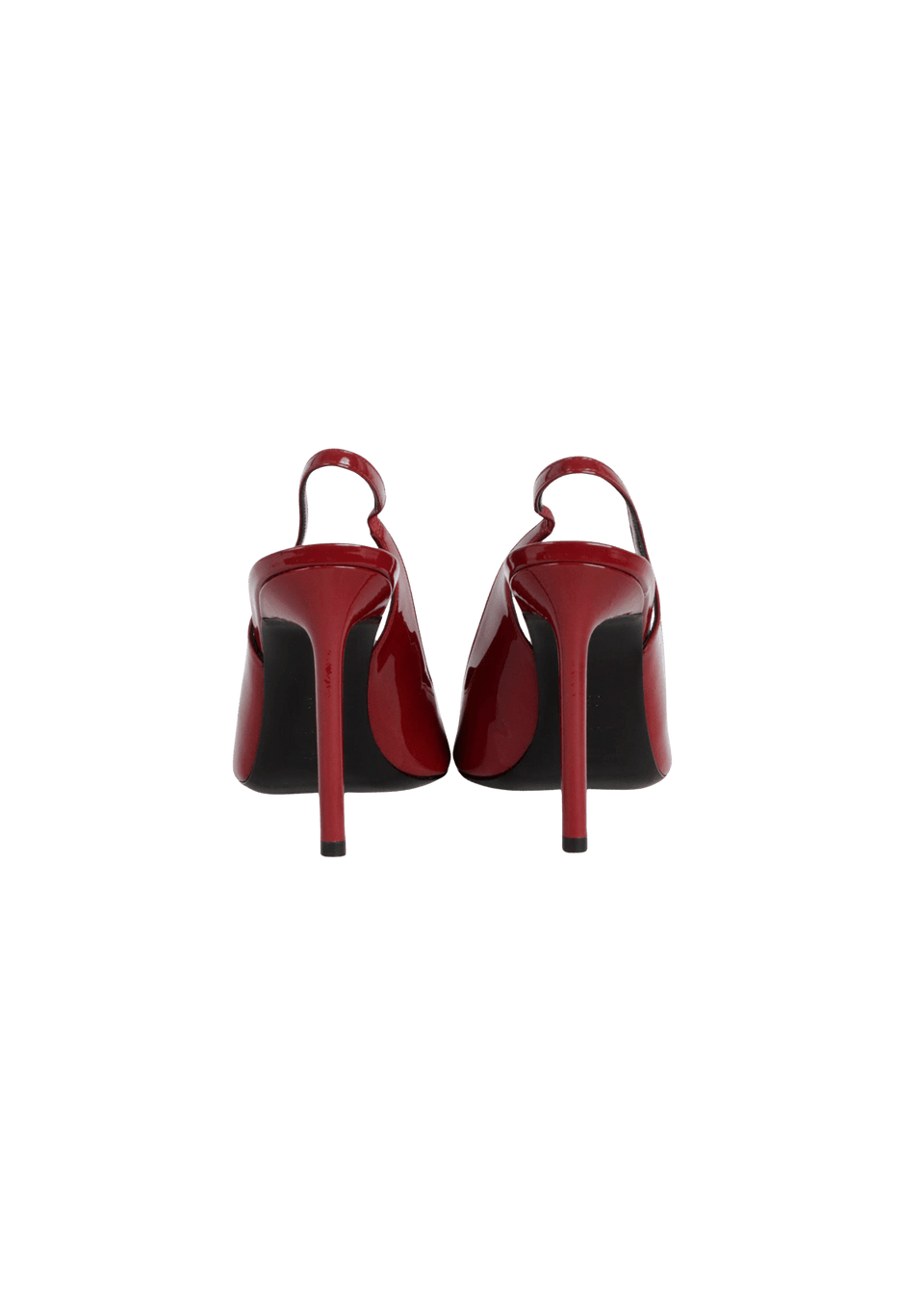 PATENT LEATHER SLINGBACK PUMPS 36