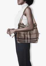 SMOKED CHECK CANTERBURY TOTE