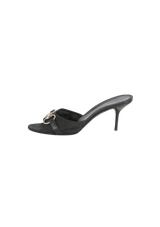 GG CANVAS HORSEBIT OPEN TOE MULES 37.5