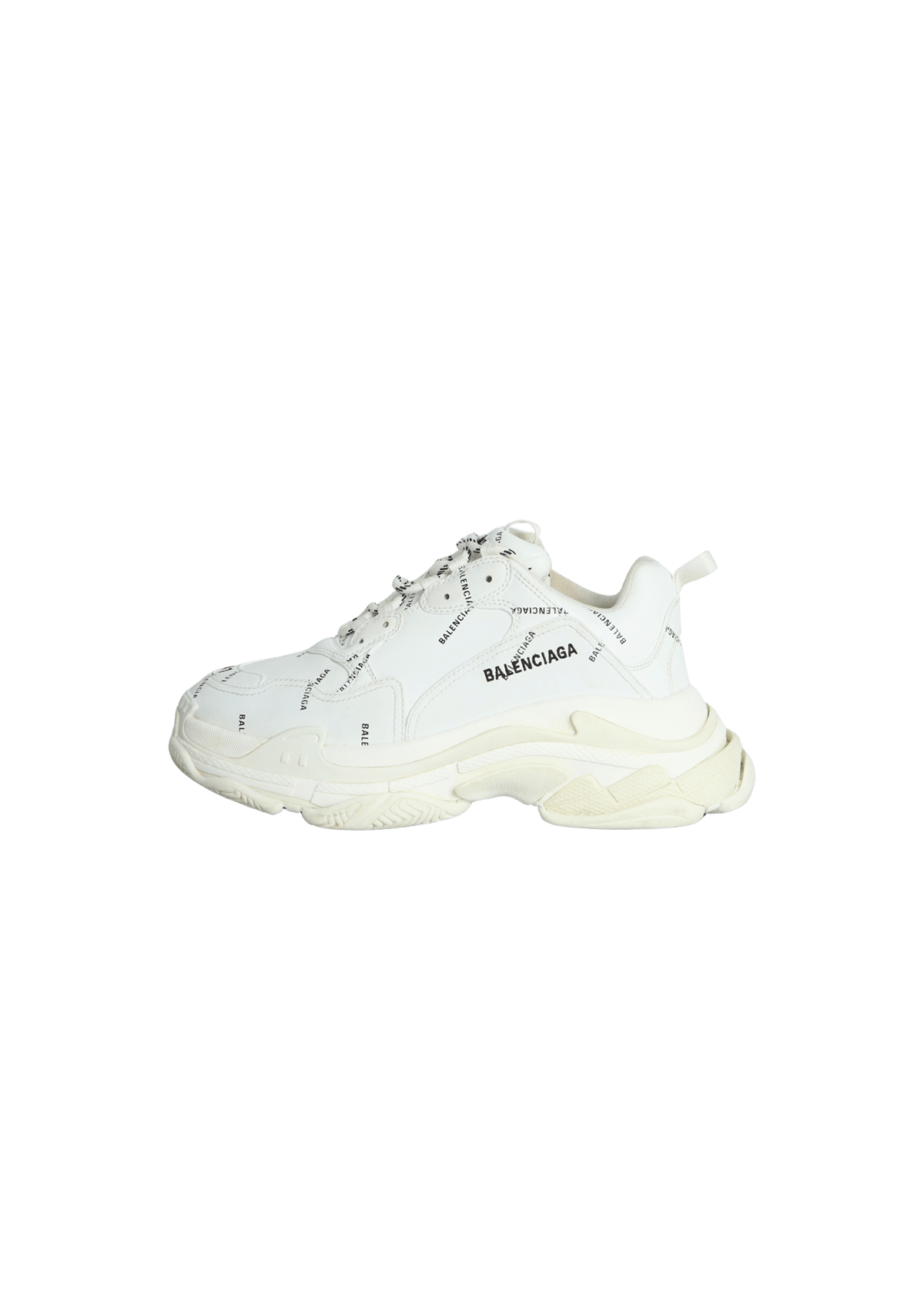 TÊNIS BALENCIAGA TRIPLE S ALLOVER LOGO SNEAKERS 40 BRANCO ORIGINAL