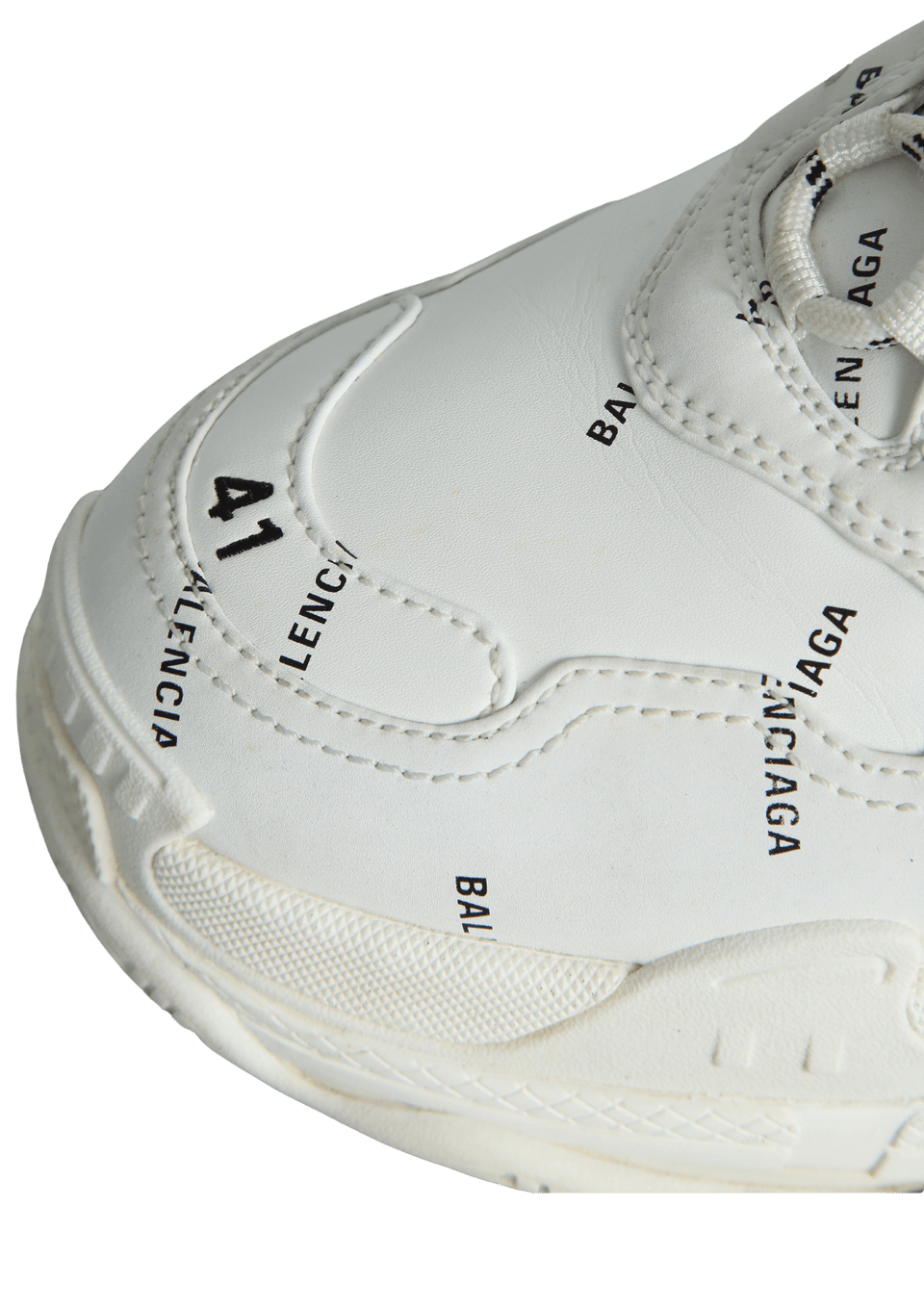 TÊNIS BALENCIAGA TRIPLE S ALLOVER LOGO SNEAKERS 40 BRANCO ORIGINAL