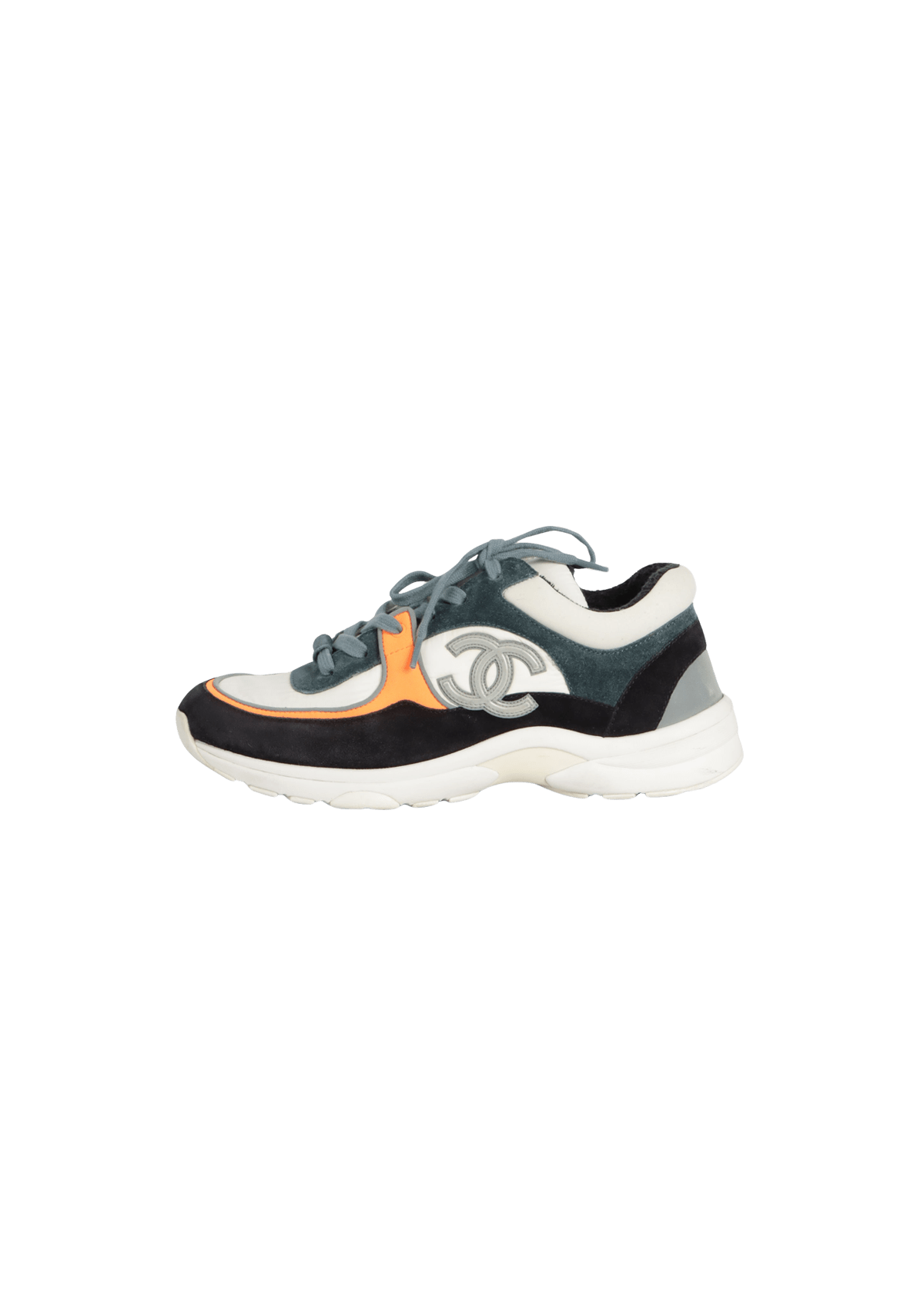 TÊNIS CHANEL INTERLOCKING CC LOGO SNEAKERS BICOLOR 38 ORIGINAL