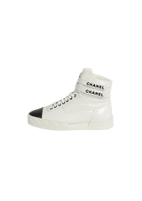 LOGO HIGH TOP LEATHER SNEAKERS 38.5