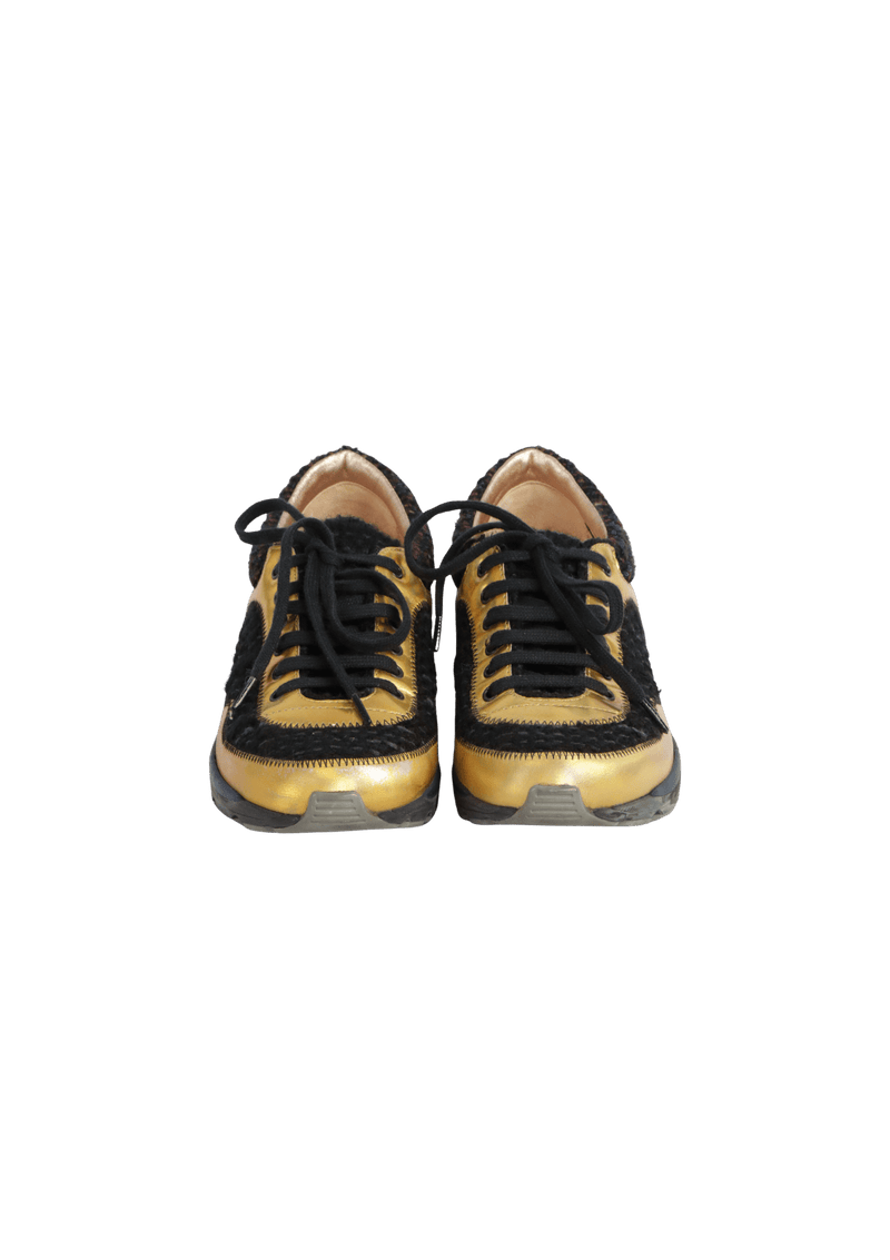 TWEED INTERLOCKING CC SNEAKERS 32