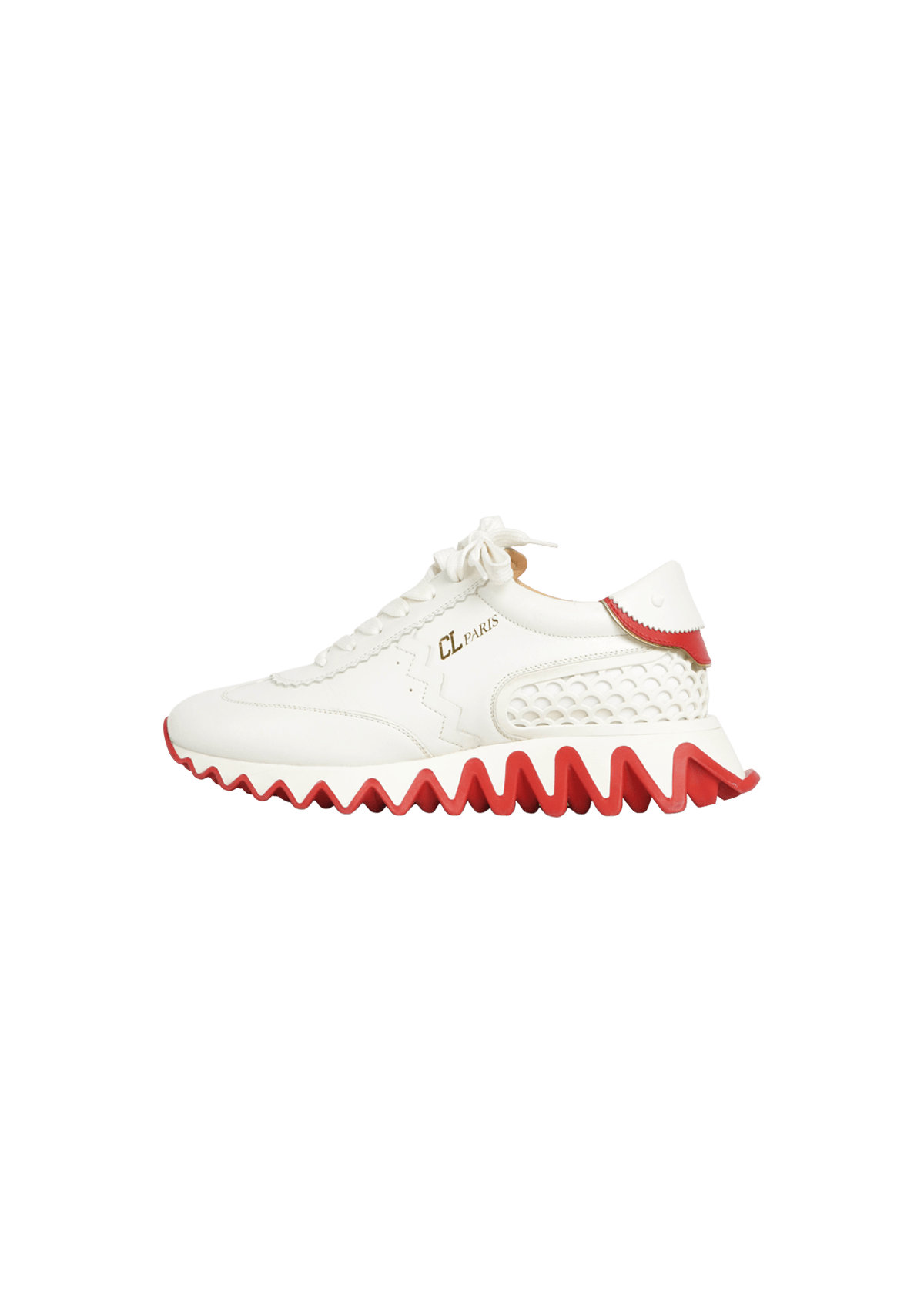 TÊNIS CHRISTIAN LOUBOUTIN LOUBISHARK DONNA SNEAKERS 37.5 BRANCO