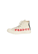 COMME DES GARÇONS PLAY X CONVERSE SNEAKERS MULTI HEART 39