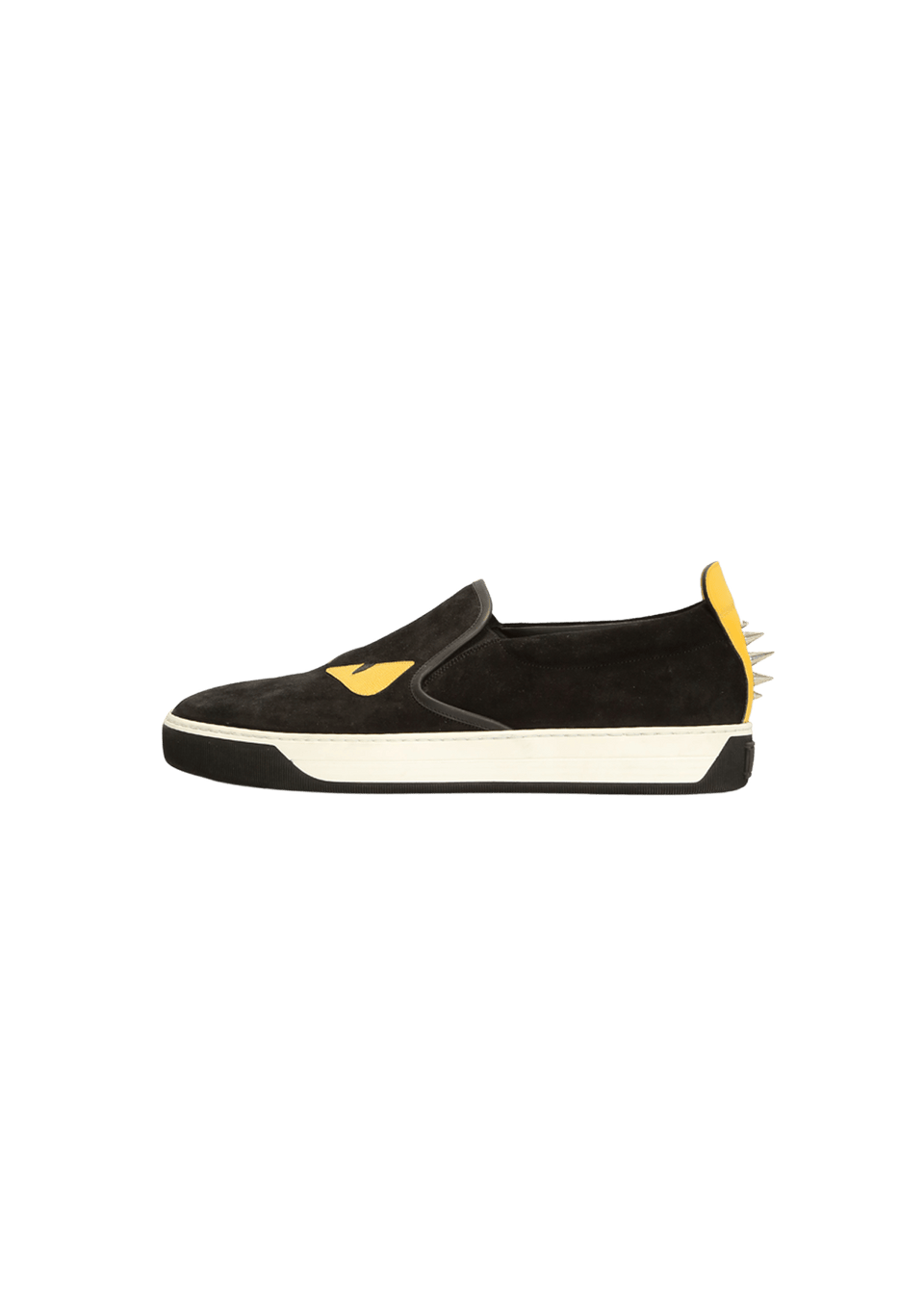 TÊNIS FENDI SUEDE MONSTER MOTIF SLIP ON 38 PRETO ORIGINAL – Gringa