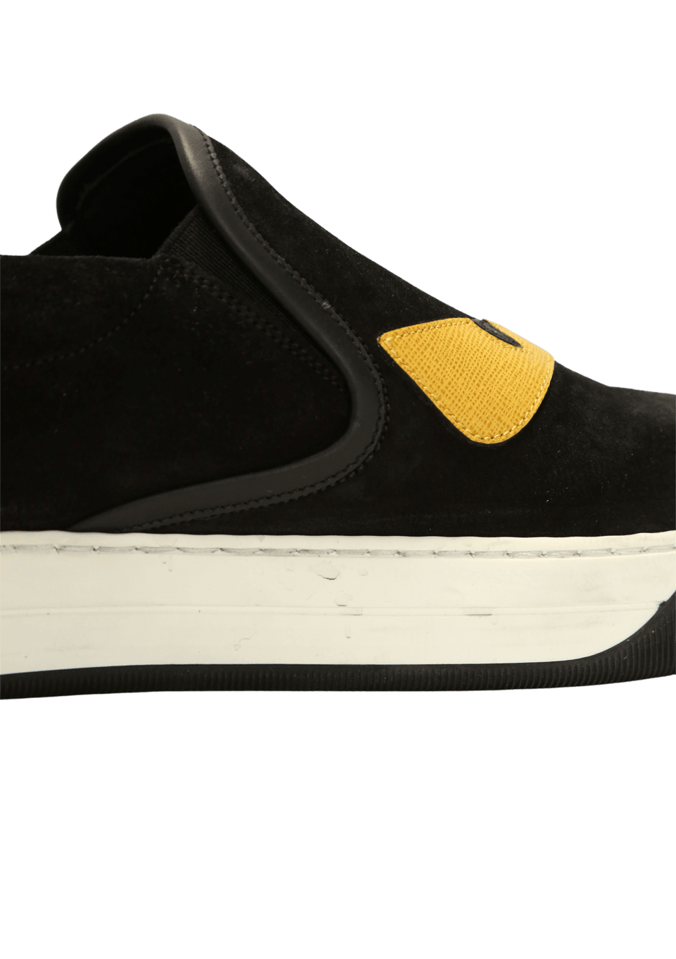 TÊNIS FENDI SUEDE MONSTER MOTIF SLIP ON 38 PRETO ORIGINAL – Gringa