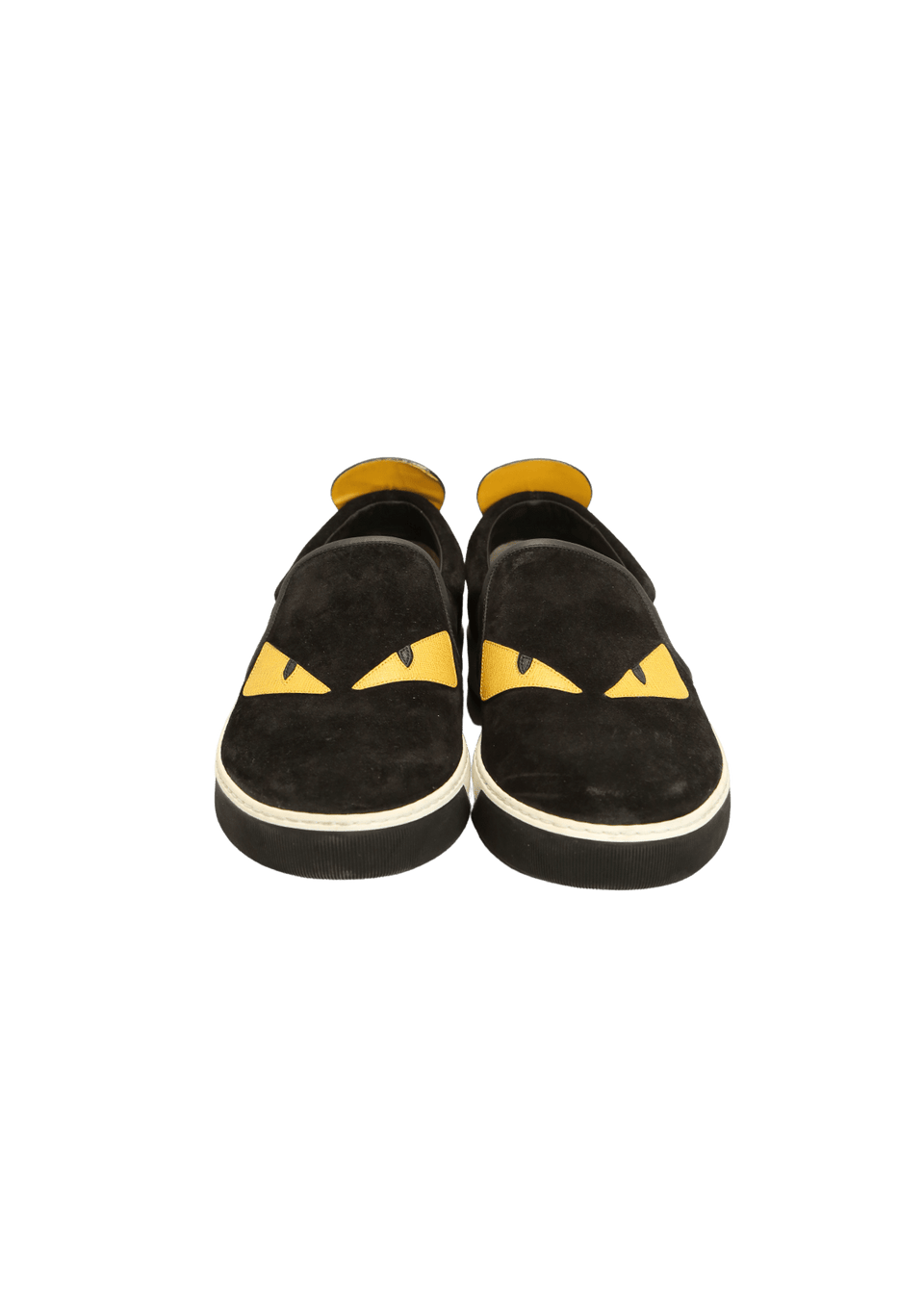 TÊNIS FENDI SUEDE MONSTER MOTIF SLIP ON 38 PRETO ORIGINAL – Gringa