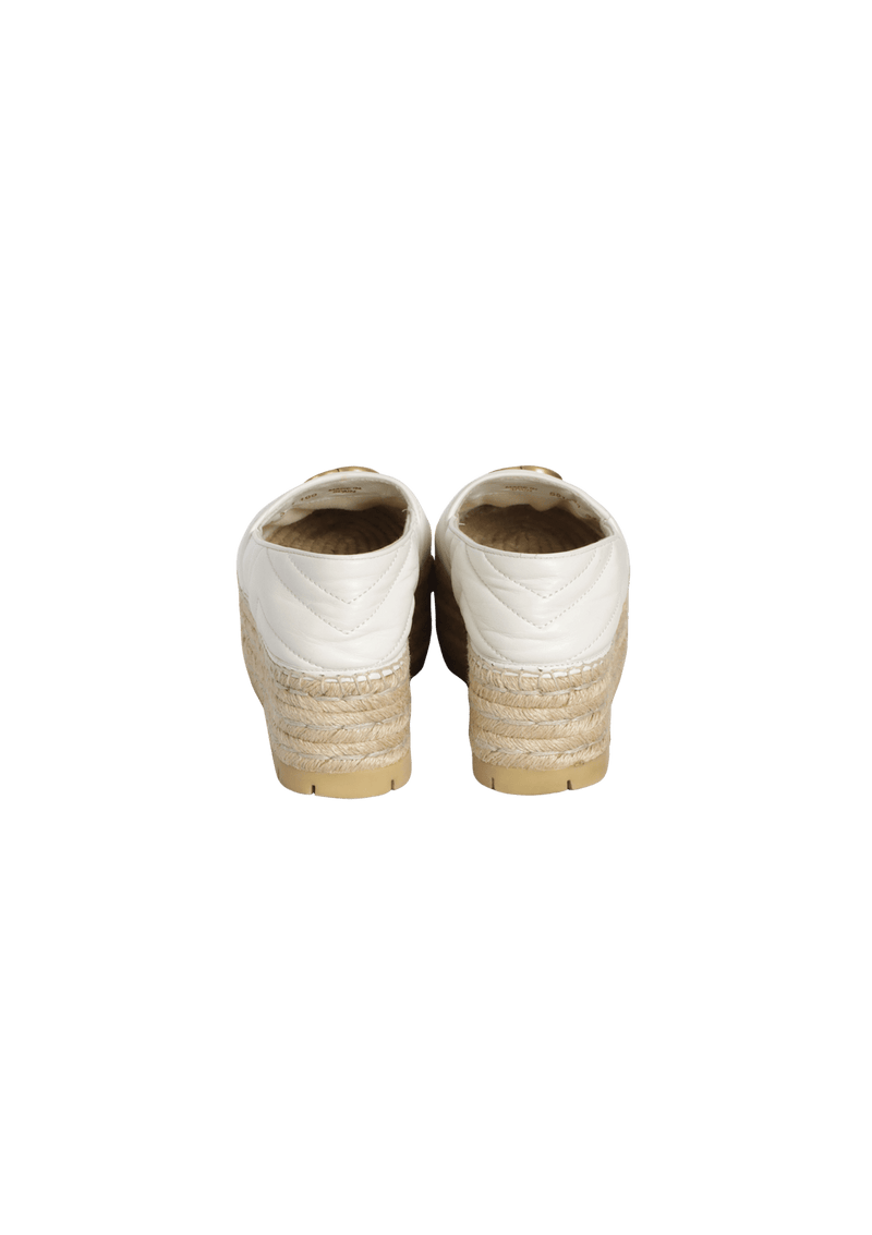 DOUBLE G PLATFORM ESPADRILLES 36.5