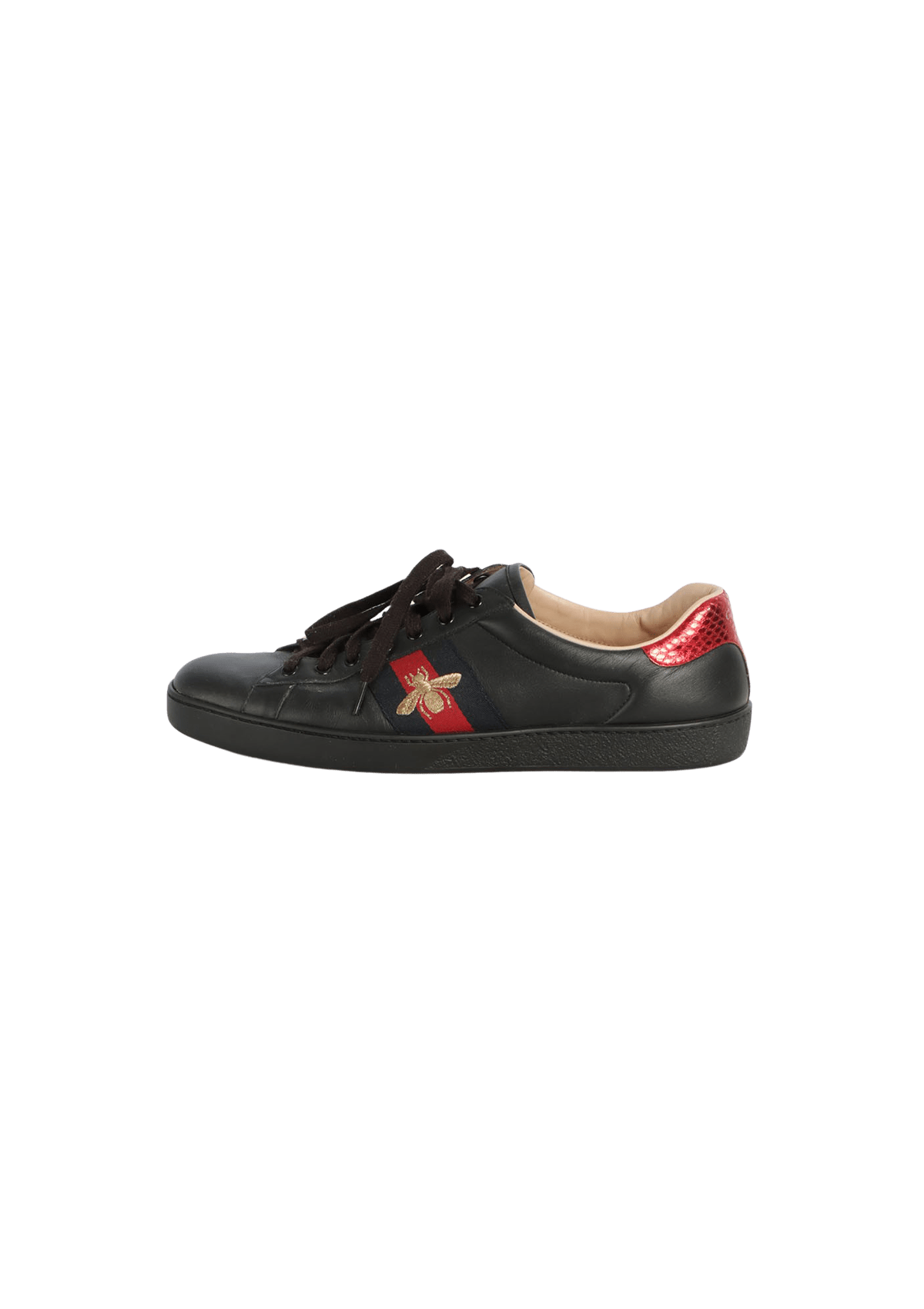 GUCCI エース ビー刺繍 ブラック レザー 7.5 美品 TÊNIS GUCCI WEB BEE ACE SNEAKERS PRETO 44.5 ORIGINAL – Gringa