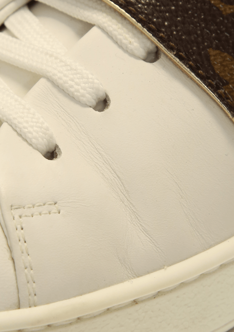 Louis Vuitton Calfskin Monogram FRONTROW Sneaker 35 White