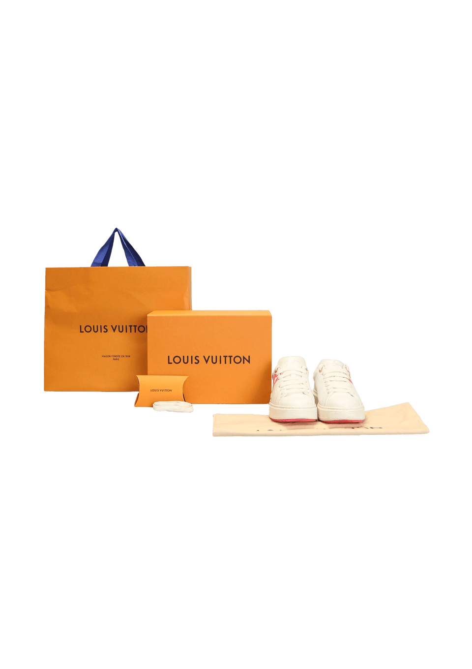 TÊNIS LOUIS VUITTON TIME OUT MONOGRAM SNEAKERS 37 BRANCO ORIGINAL