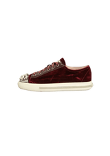 VELVET CRYSTAL SNEAKERS 35